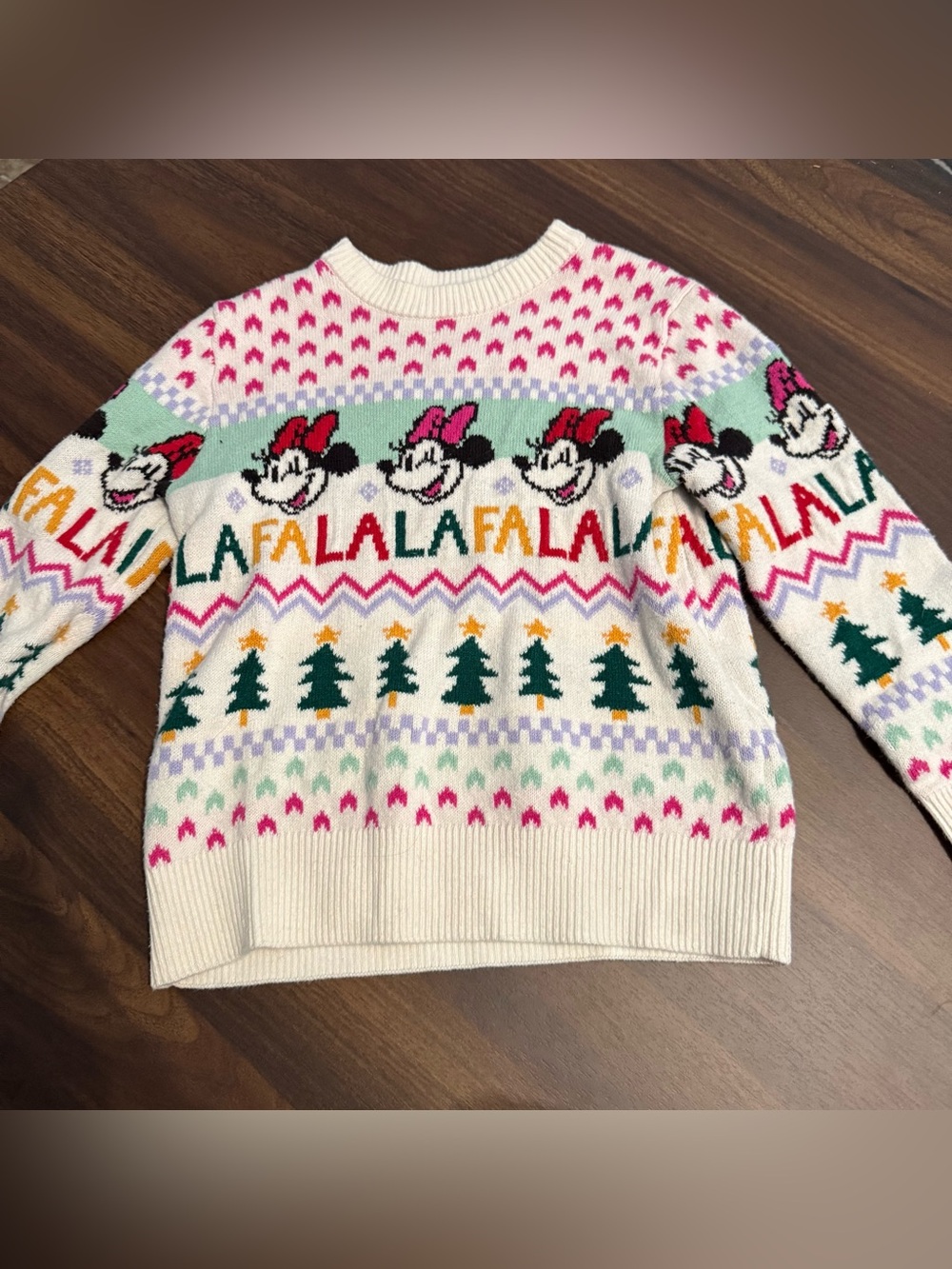 Girls Disney Minnie Mouse  Christmas sweater